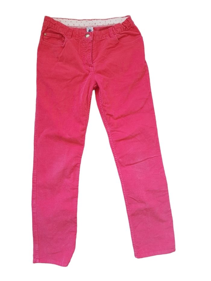 Petit Bateau - Pantalon en velours - Rose fushia (10 ans)