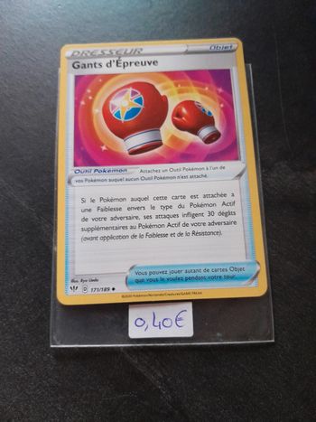 Carte Pokémon Gants d'Epreuve 171/189