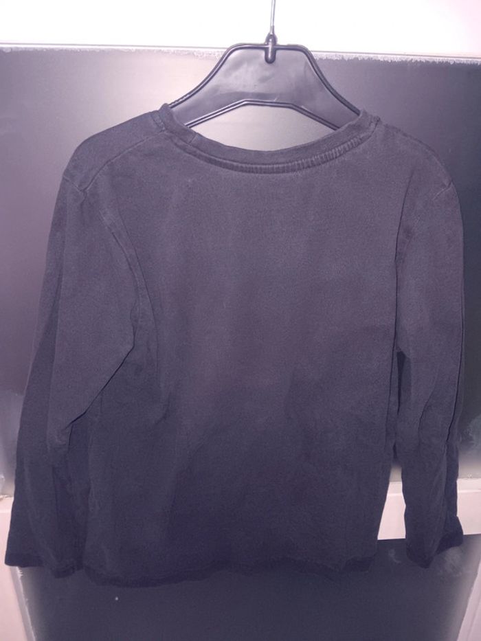 Sweat-shirt noir 7/8 ans "Eat Sleep Repeat" coton casual - photo numéro 2