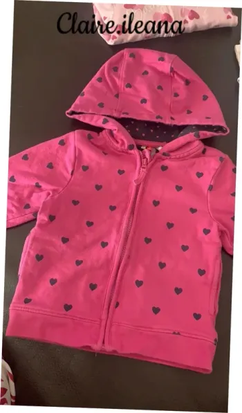 Veste orchestra rose Coeur noir🛑12 mois