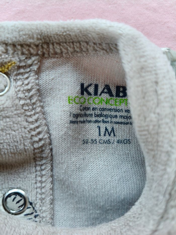 Pijama chaud garçon Kiabi gris dinosaures 52-55 cm - photo numéro 3