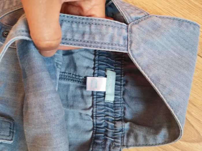 Salopette short en jean Okaidi 2 ans - photo numéro 2