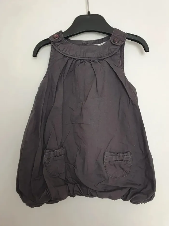 Robe grise kitchoun bébé fille taille 6 mois coton - photo numéro 2