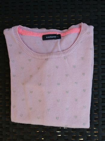 Pull léger rose pale 6 ans