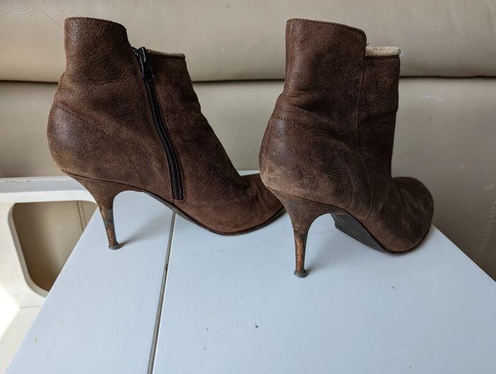 Bottines cuir retourné diesel t.39 - photo numéro 5