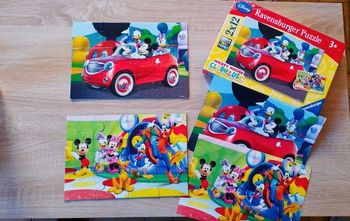 Lot de 2 puzzle mickey 2 x 12 pièces