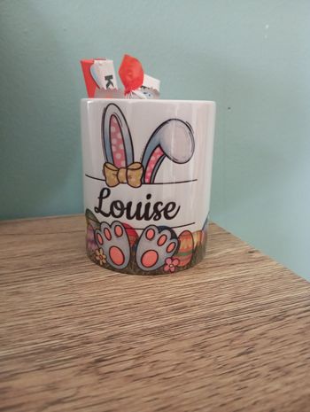 Mug de pâques lapin fille