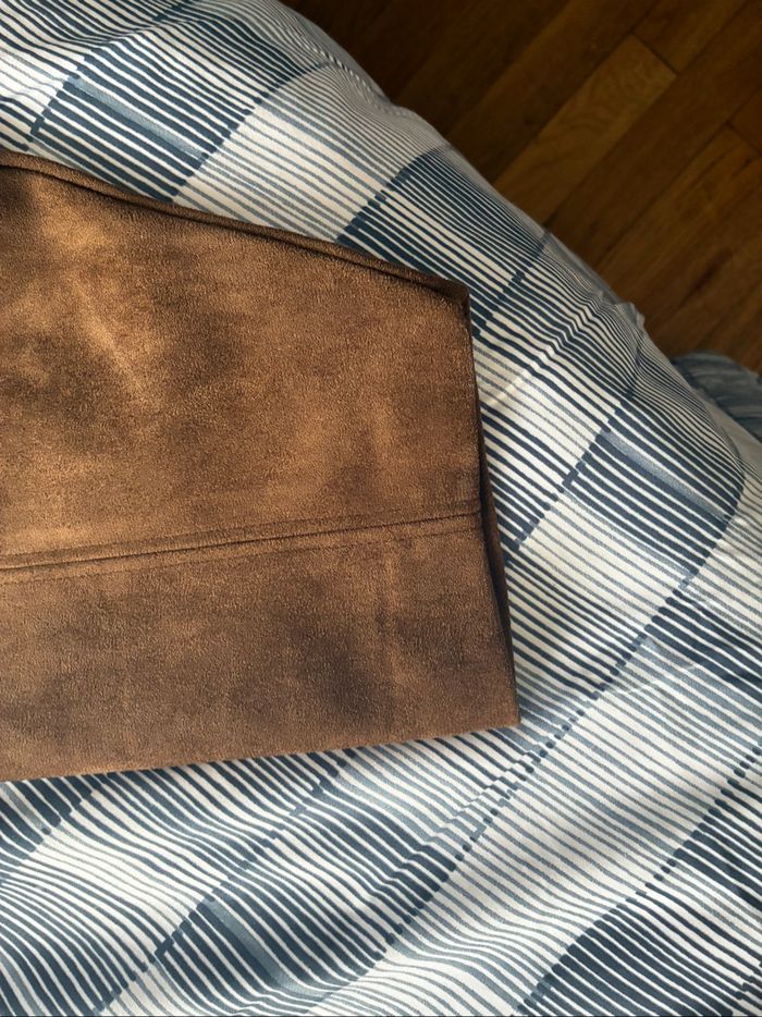 Veste Bomber effet daim Marron Foncé - photo numéro 8