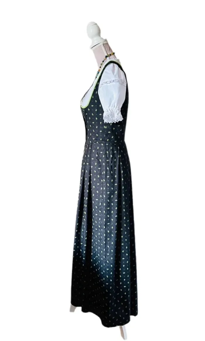 🌿Robe traditionnelle autrichienne Dirndl trachten Wenger S/36 cottagecore Oktoberfest long dress🌿 - photo numéro 8