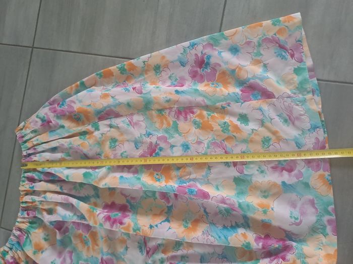 Jupe vintage à fleurs multicolore - photo numéro 9