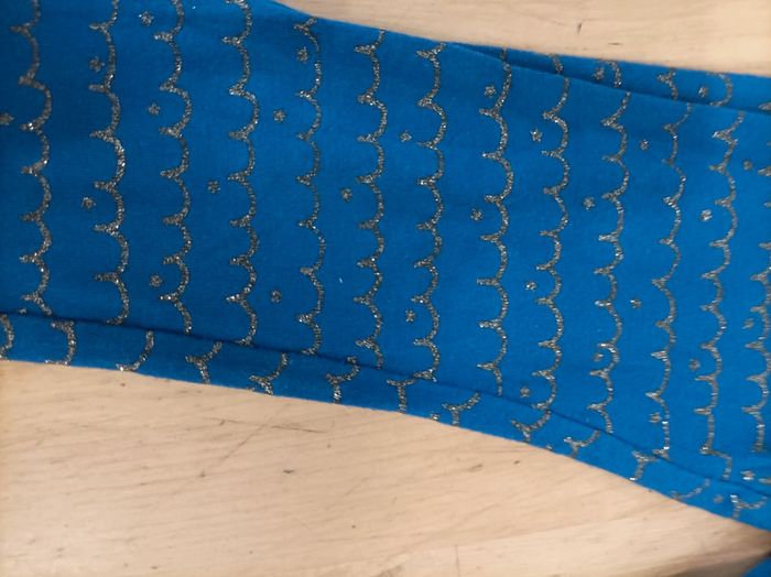 Legging bleu et doré 3 ans - photo numéro 2