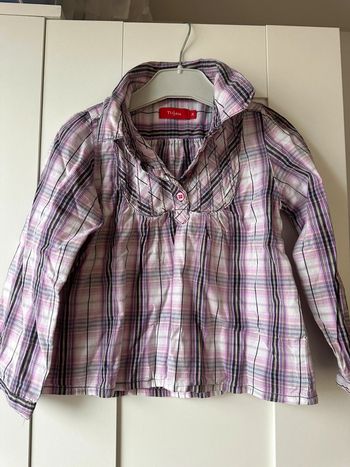 Chemise rayé violette