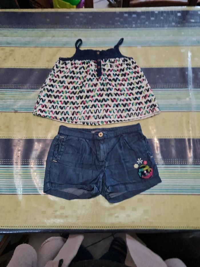 Ensemble short debardeur tunique 4 ans