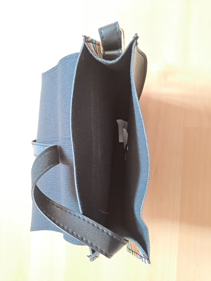 Sac Hexagonal Little Marcel x Blancheporte Neuf - Noir et Imprimé Zèbre Coloré - photo numéro 5
