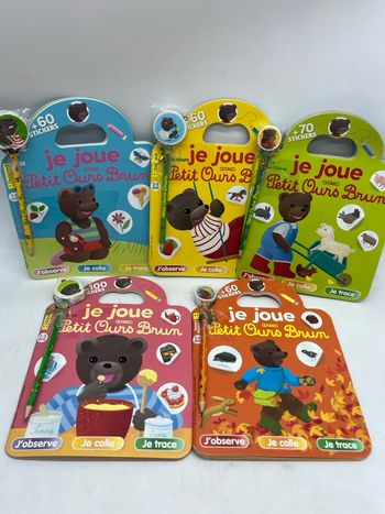 Lot de 5 magazines Livres d’activités Je joue avec Petit Ours brun Neuf