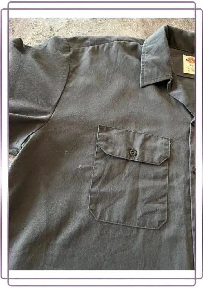 Chemise grise manches courtes été homme Dickies taille XL Men shirt Herrenhemd Camicia uomo - photo numéro 3