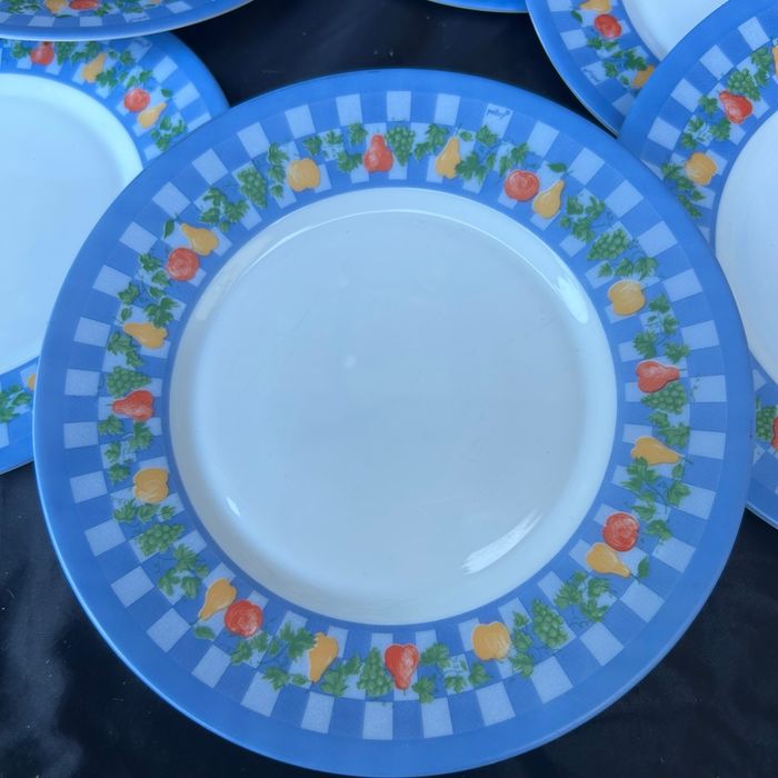 6 assiettes à dessert Arcopal Primeur Marc Palluy - photo numéro 2