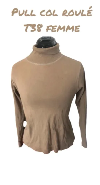 Pull col roulé T38 femme 👚