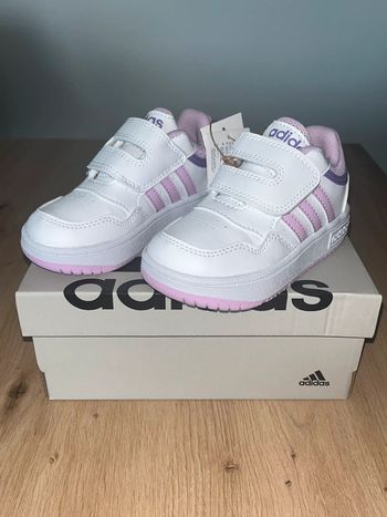 Baskets , Adidas , Filles , Blanc , Rose , Taille 23 , neuves