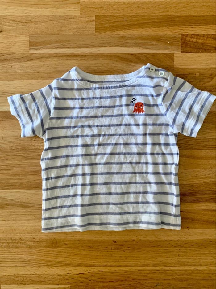 Lot de 2 tee shirts MC bout chou 6 mois - photo numéro 3