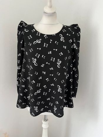 Blouse noire à motifs Claudie Pierlot S