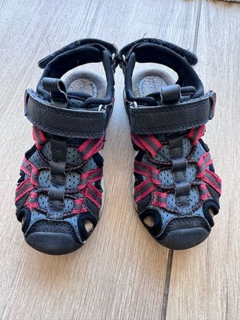 Sandales Geox rouge marine 25