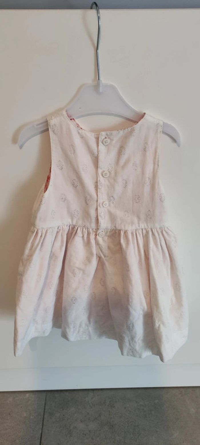 Robe été réversible blanche et orange bébé Fille Gémo 6mois 68cm - photo numéro 2