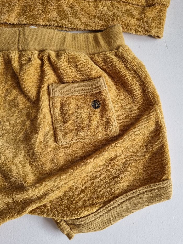 Ensemble short éponge Petit Bateau moutarde 18 mois - photo numéro 6