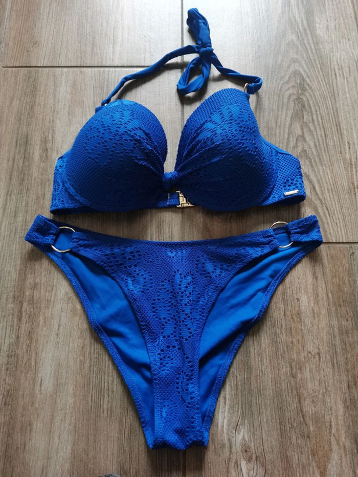 Maillot de bain 2 pièces bleu Ensored taille xl