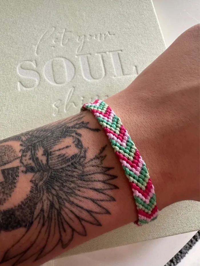 Bracelet brésilien rose vert