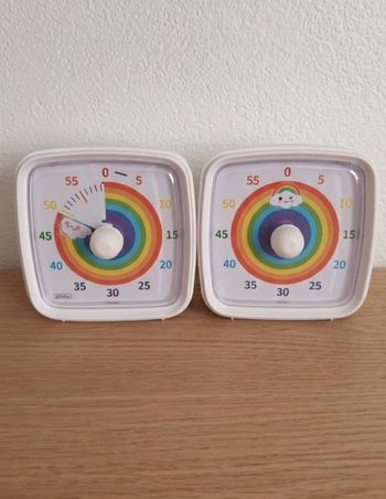 Lot de 2 Minuteur timer visuel pour enfant motif arc en ciel 🌈  neuf