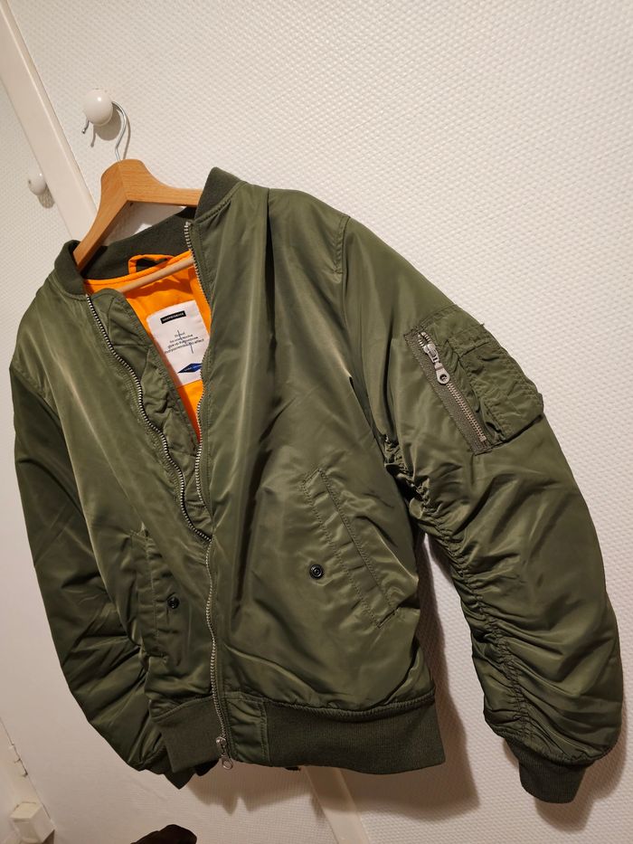 Veste Bomber vert olive - photo numéro 5