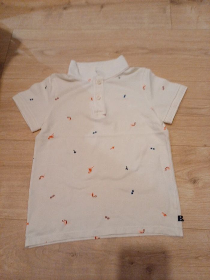 Polo blanc okaïdi 8ans