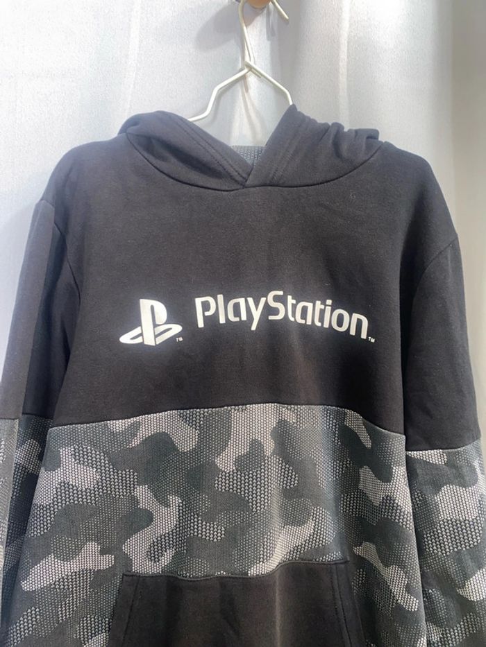 Sweat à capuche noir / gris PlayStation taille 13/14 ans -n22m - photo numéro 2