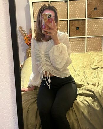 Blouse manche longue blanche nouéedevant Lofty Manner