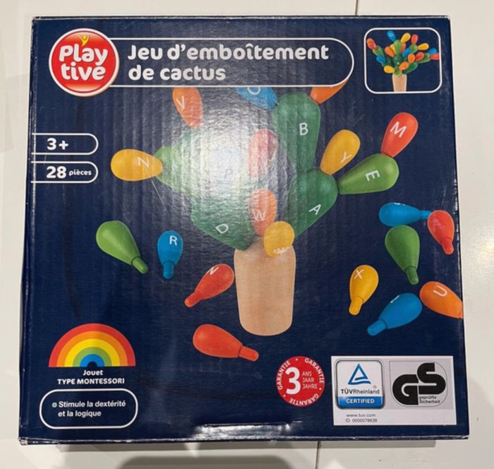 Jeu emboîtement bois avec numéro - photo numéro 3