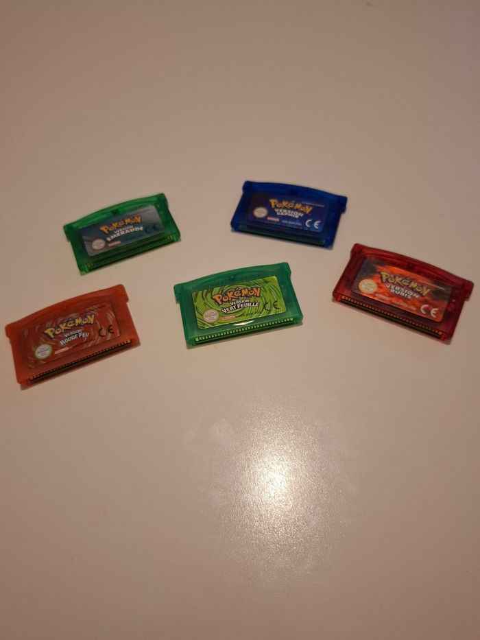 Lot de 5 jeux Pokemon Game boy advance ⁹