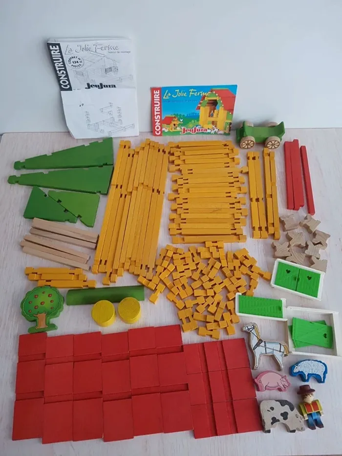 Jeu de construction La jolie ferme en bois Jeujura - photo numéro 15