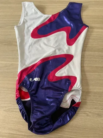 Justaucorps Christian Moreau neuf – Taille 3/L – blanc/violet/rose