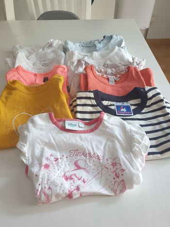 Lot de tee shirts fille 12 mois