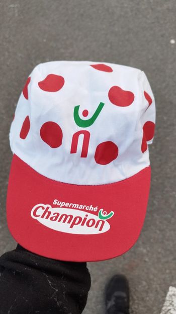Casquette à pois sport cyclisme Tour de France Meilleur grimpeur Champion Cap