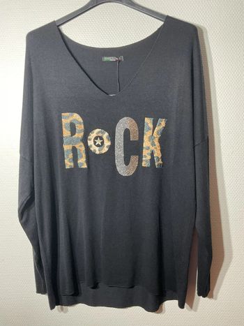 Pull « rock » femme taille unique (38-46)- vivichy - neuf avec étiquette