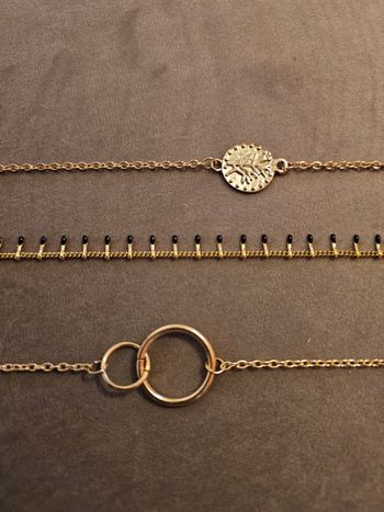 Lot de 3 bracelets acier inoxydable