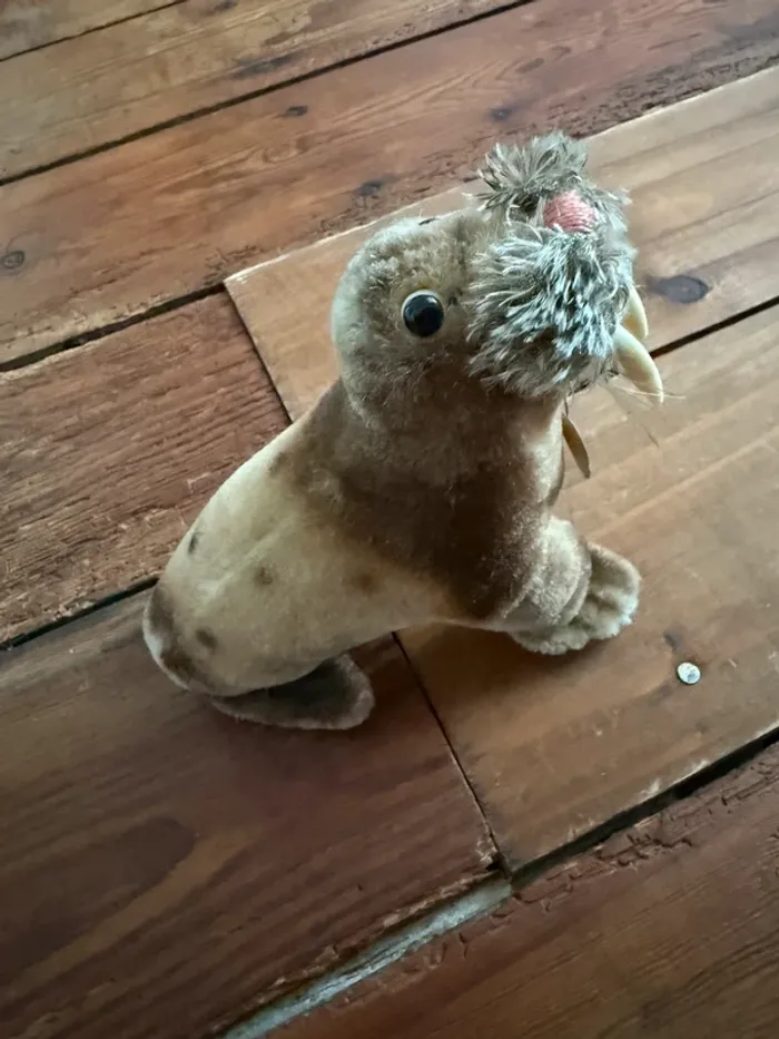 Peluche rigide très ancienne Morse Paddy Steiff 14cm collection vintage - photo numéro 5