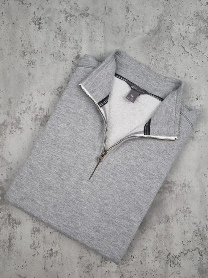 Sweat 1/4 zip Eddie Bauer gris – Taille XL Homme