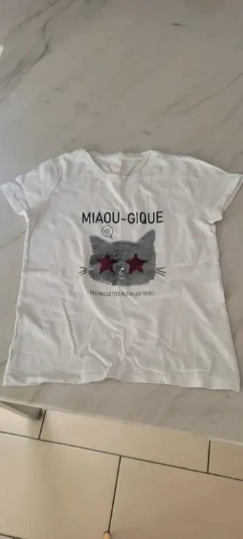 Tee shirt manches courtes La Halle Sequins