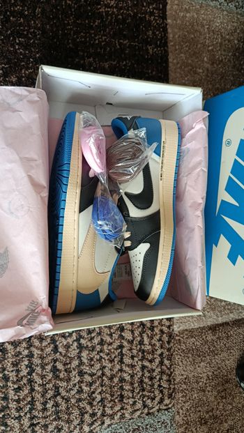 Nike Jordan 1 Low X Travis Scott bleu/noir/blanc