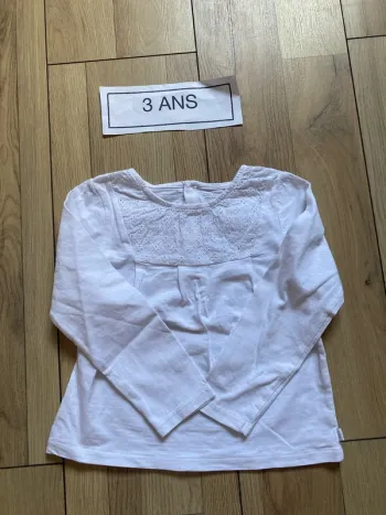 T-shirt manches longues, effet dentelle