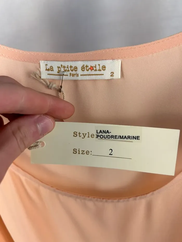 Débardeur abricot T2 La p’tite étoile Neuf - photo numéro 3