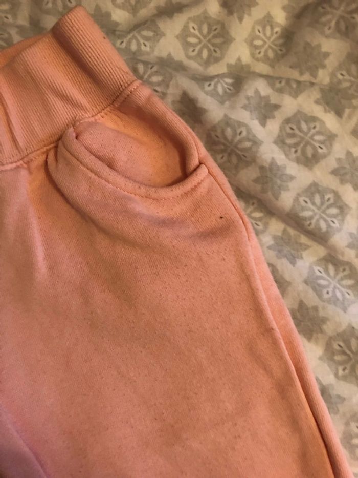 Pantalon molletonné rose 24 mois - photo numéro 3
